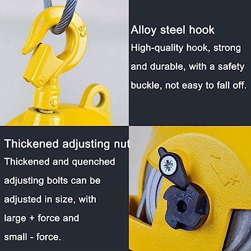 1pc Heavy-Duty Balancer Tool with 1.5m Wire Rope & Hook - Adjustable Tension for Workshop, Automotive, Assembly Line - Supports 5-9kg Load Capacity