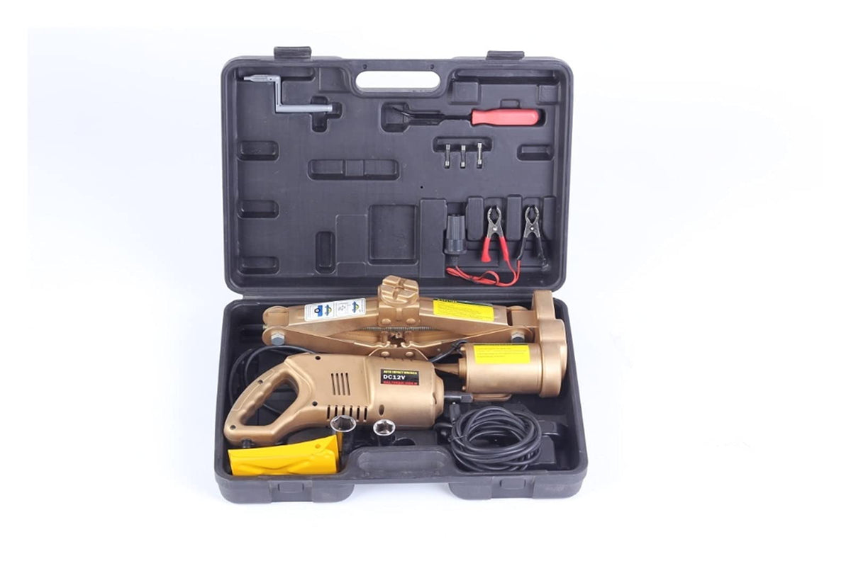 Trailer Jack, Electric Jack + Wrench Set 12V 2T Car Tire Changing Tool