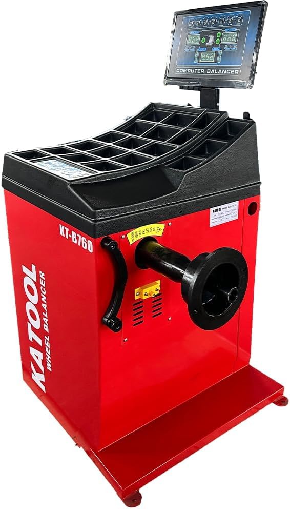 KT-B760 Automatic Wheel Balancer with Automatic Ruler and Laser Marking, Home Garage & Professional Shop Tools for Tire Repair