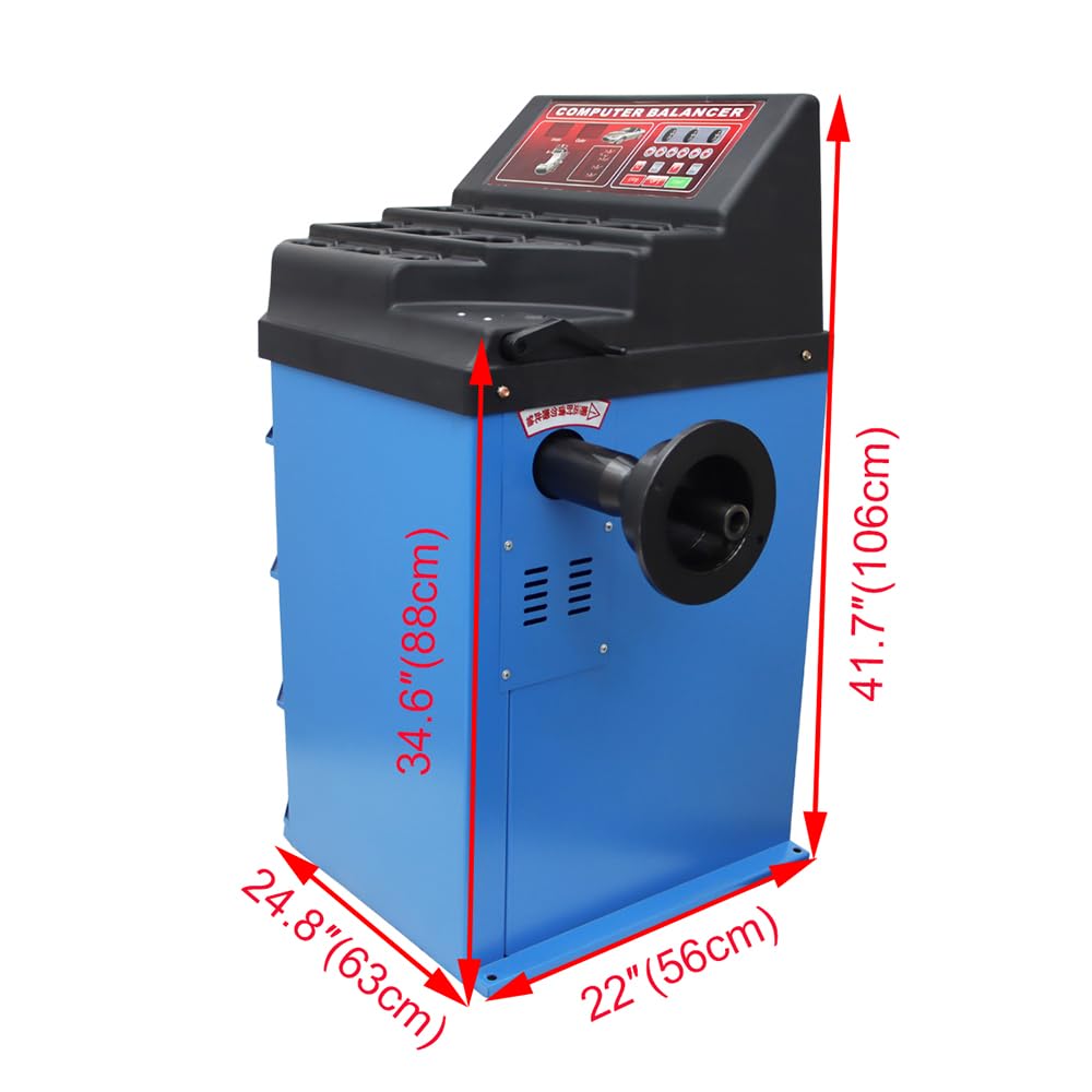 Wheel Balancer Tire Balancers Machine 6 Modes 10-24inch Wheel Heavy Duty 110v 250W