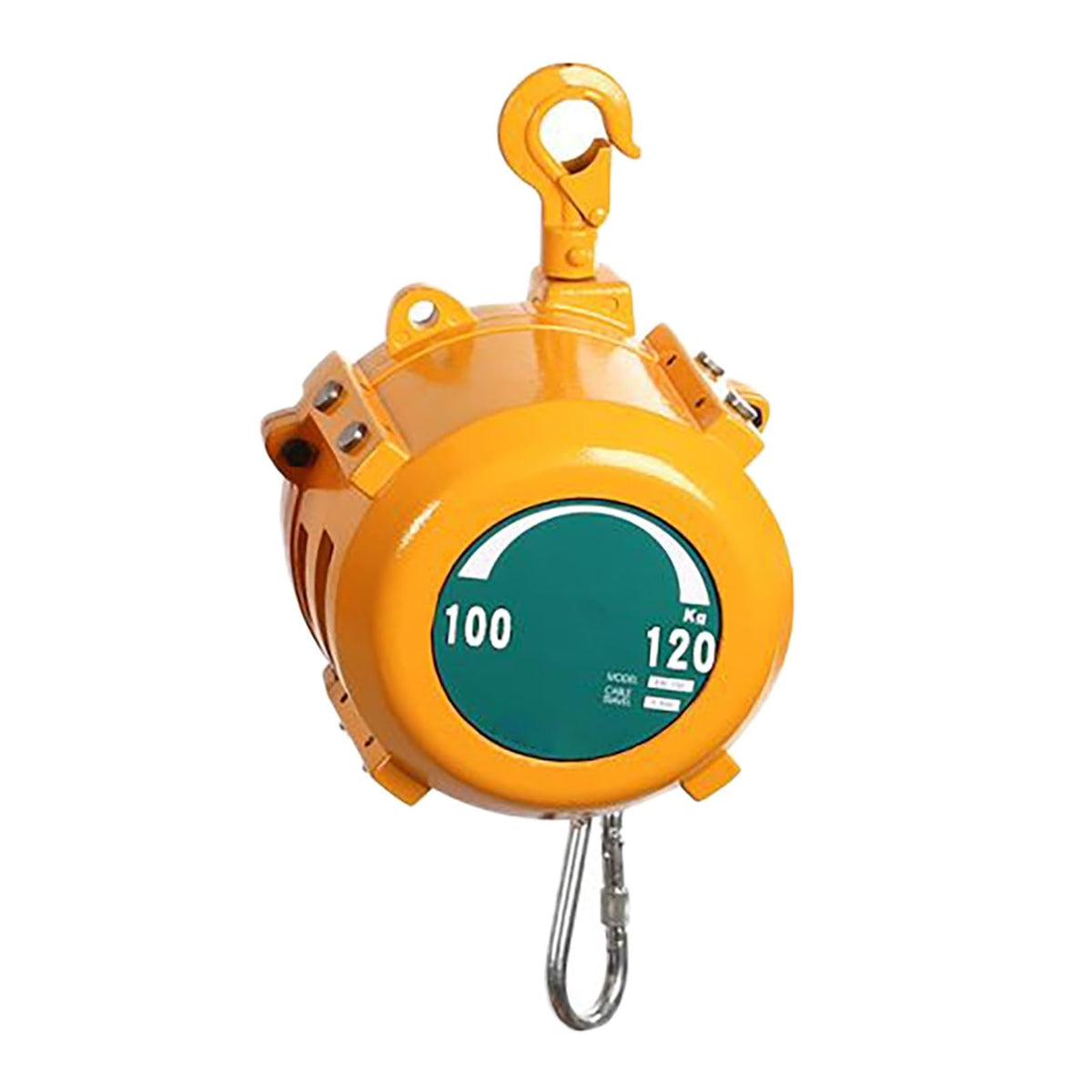 Spring Balancer, Iron Hanging Balancer,1.5m Length Tool Balancer with,Adjustable Balancer Retractor Hanging Holding,Equipment in Yellow(3-5 kg)