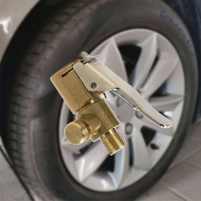 1 Piece of Portable and Deflated Automobile Brass, Tire and Wheel Air Chuck Pump, Valve Clip Joint Adapter, Auto Parts