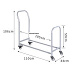 Tire Rack, Garage Tire Storage Rack, Tire Storage Rack with Wheels, Mobile Tire Rack for Workshop/Repair Shop/Factory, Metal Tire Trailer for 4 Tires