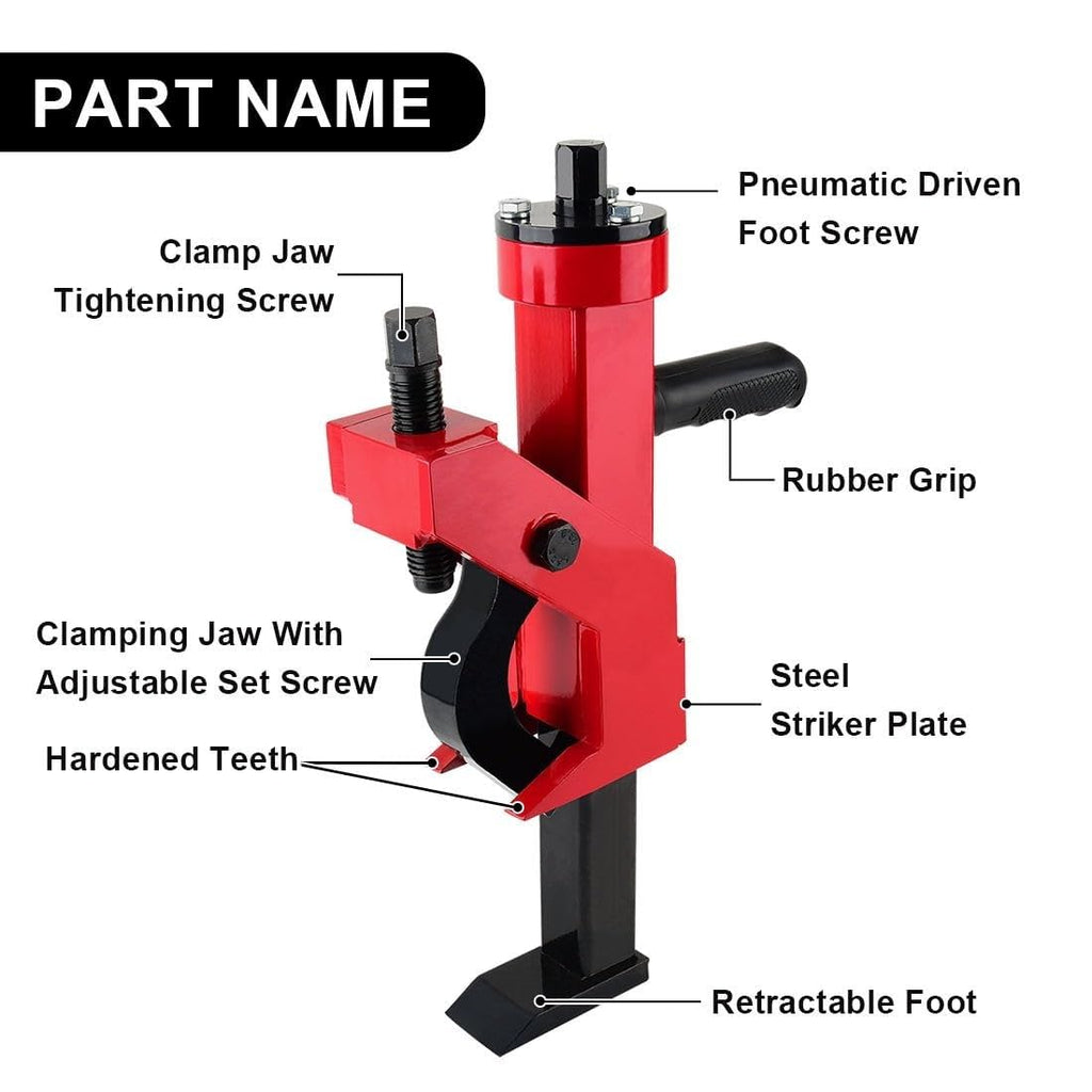 Universal Hydraulic Bead Breaker, Heavy Duty Tire Repair Tool with Rubber Grip Handle, Pneumatic Bead Buster for Tractor Truck Car All-Terrain Vehicle Tires