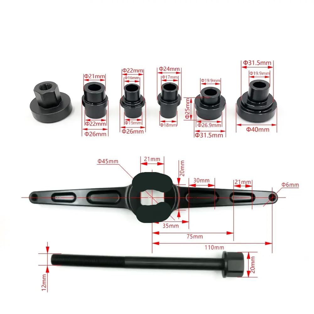 Universal Motocross Bearing Installation Tools Compatible with HUS Flat Fork Connecting Rod Rocker Arm Triangle Lever Tool Set Aftermarket Replacement