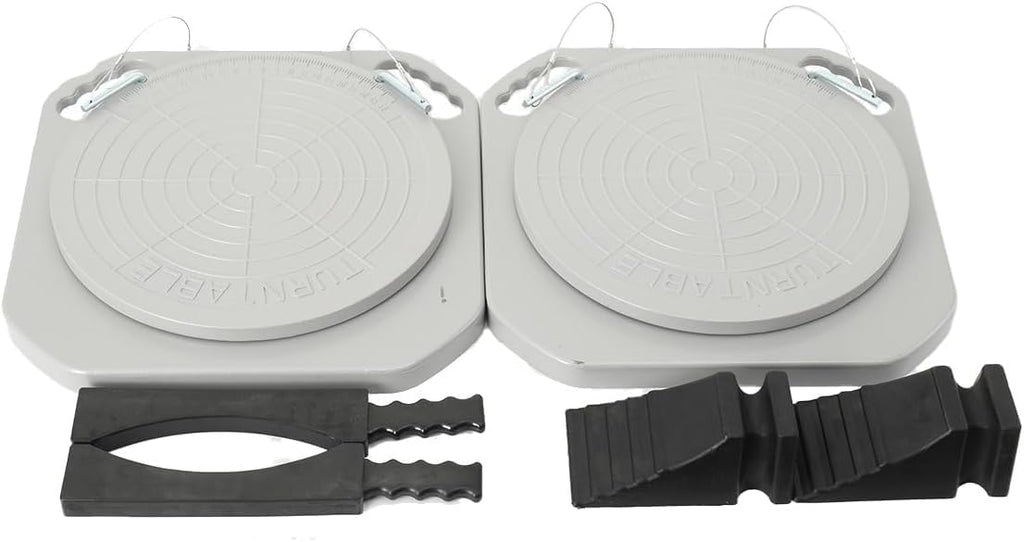 Wheel Alignment Turn Plates 1 Pair, Alloy Car Turntable w/Transition Blocks & Thrust Pads for Garage and Auto Repair