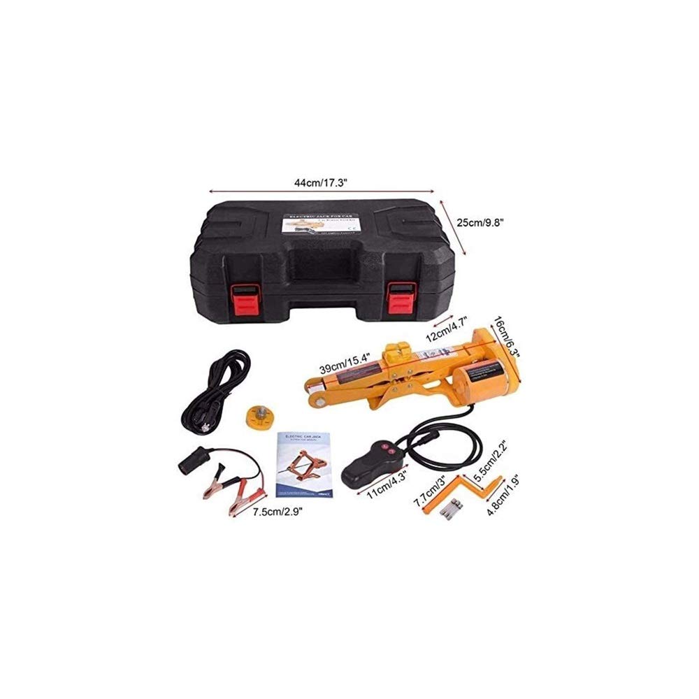 12V DC 3 T Electric Hydraulic Floor Jack Tire Inflator Pump Whole Set of Car Repair Tool Kit Electric Car Jack