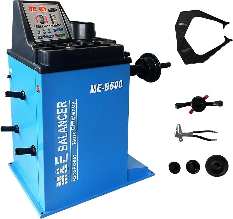 ME-T530Z 2.0HP Tire Changer with Bead Blaster Double Assist Arm & ME-B600 Wheel Balancer Machine Combo