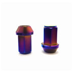 Wheel Accessories Parts Set of 20 Titanium Lug Nuts M12/14x1.25 RISON titanium Closed End 6AL4V Titanium GR5 Hex Wheel Lug Nut 20pcs/Set (M12*1.25, Burnt Blue)