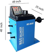 ME-T500 2.0HP Tire Changer Machine with 24”Turn Table and ME-B600 Wheel Balancer Machine Tire Repair Wheel Changers Combo Garage Equipment