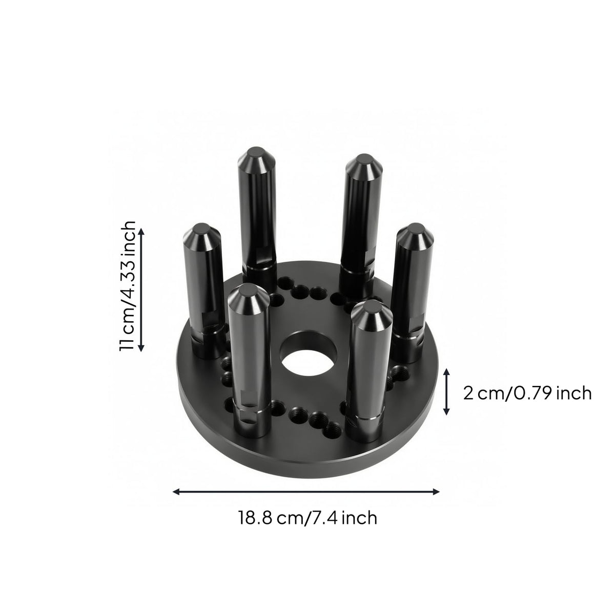 Wheel Balancer Clamp Heavy Duty Wheel Mounting Fixture with Central Opening and Tapered Posts Suitable for Vehicle Alignment and Garage Use