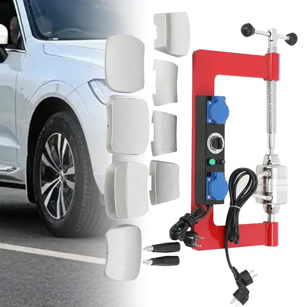 Tire Repair Machine & Vulcanizer Tool Kit with 8 Molds,Features Auto Temperature Setting (120℃–165℃),Manual/Spot Vulcanizing,for Hot Patch Repairs on Passenger Car and Small Truck Tires