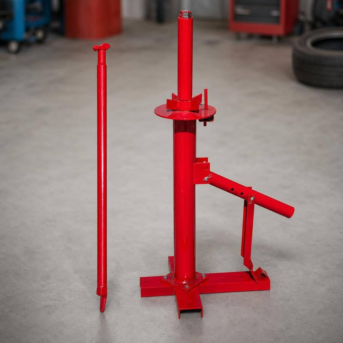 Tire Changing Equipment Manual Tire Changer Machine Tool Rugged Steel Stable Or Floor Mount Extended Lever Bead Removal Compact Footprint Suitable for Garage Use Repair Bays Shops