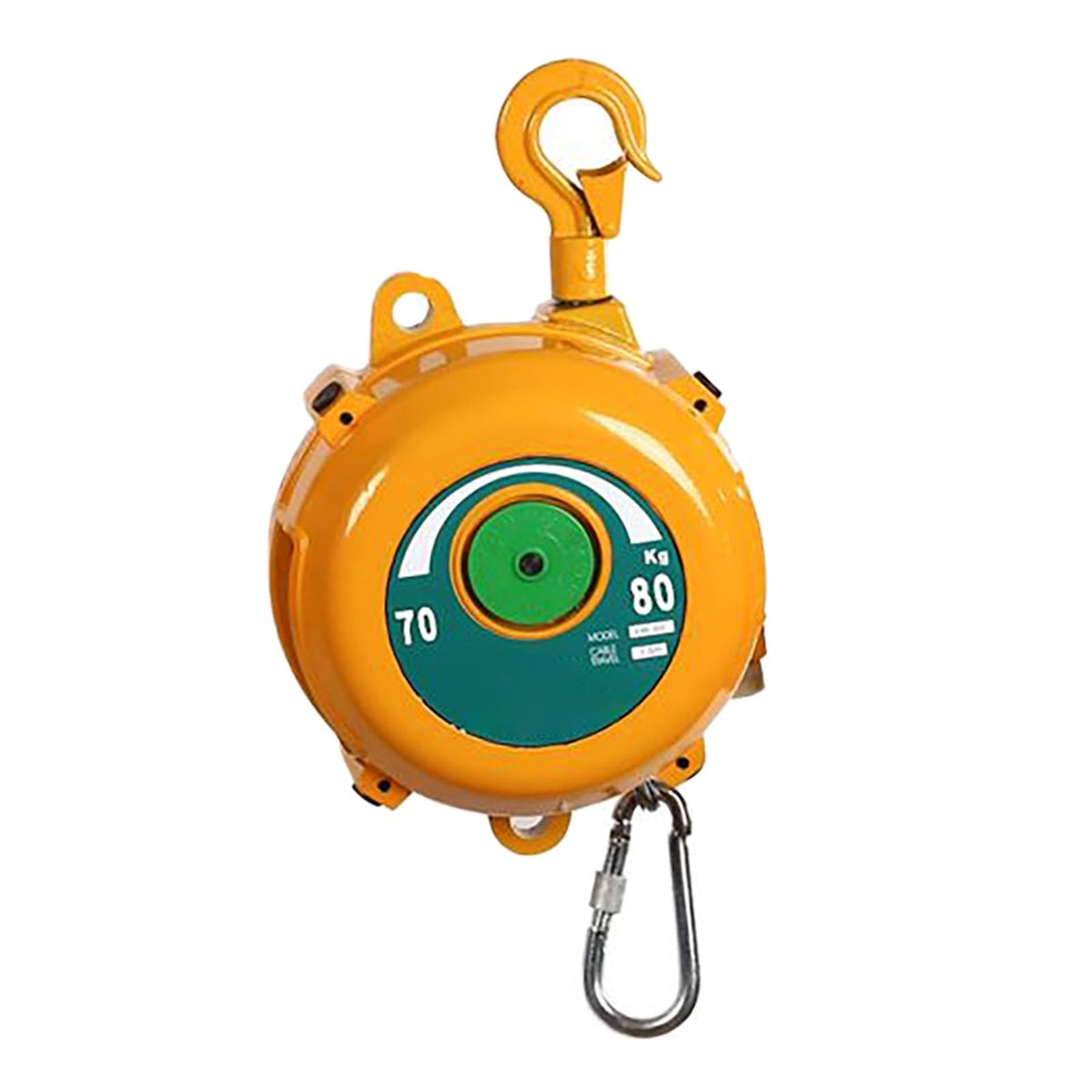 Spring Balancer, Iron Hanging Balancer,1.5m Length Tool Balancer with,Adjustable Balancer Retractor Hanging Holding,Equipment in Yellow(3-5 kg)