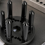 Wheel Balancer Clamp Heavy Duty Wheel Mounting Fixture with Central Opening and Tapered Posts Suitable for Vehicle Alignment and Garage Use