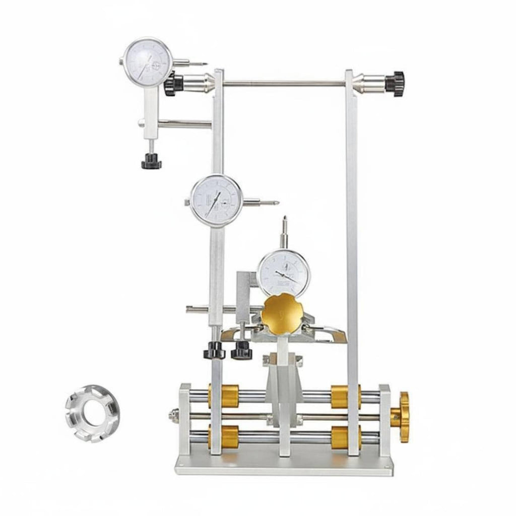 Menolana Truing Stand Professional Wheel Repair Tool Aluminum Alloy Frame Alignment Jig Sensitive Dial Indicators with Universal Compatibility suitable for home workshop , Yellow