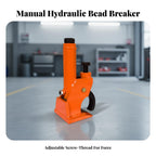 Manual Tire Changer with Powerful Leverage and Compact Upright Design for Tire Bead Breaking and Separation in Auto Service Station, Orange