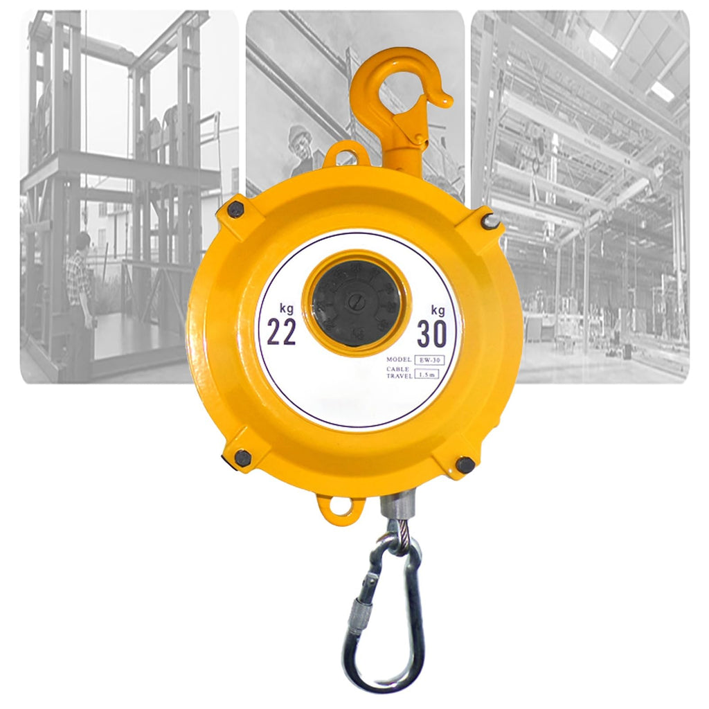 Spring Pulley Balancer, Retractable Self-Locking Spring Balancer, with 1.5 M Cable and Hook, High Strength and Load-Bearing, for Factory and Workshop.(9-15kg)