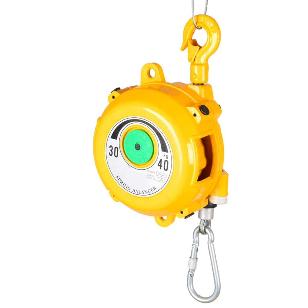Retractable Spring Balancer Tool with Hook & Wire Rope - 30-40kg Capacity, Ideal for Workshop & Automotive Tool Suspension, Efficient Equipment Management & Organization