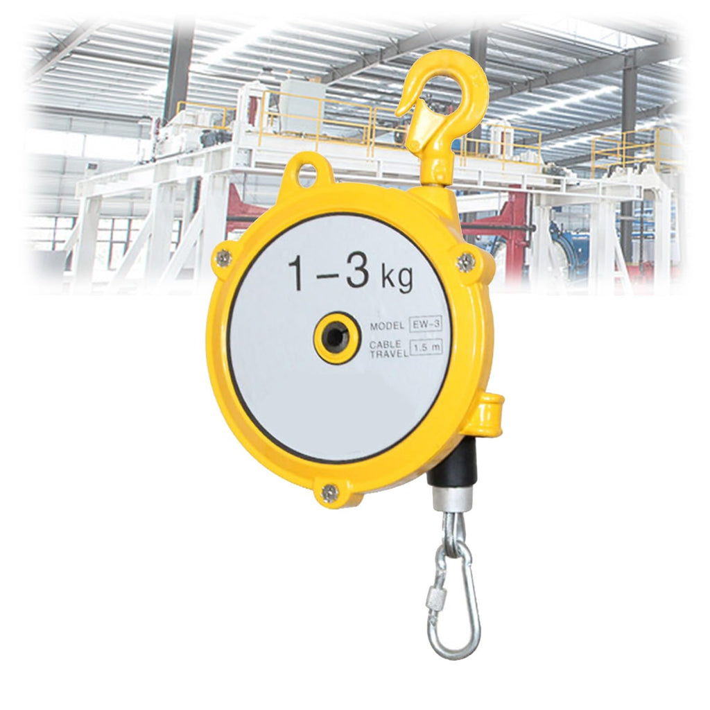 Heavy Duty Retractable Spring Balancer with Hook & Wire Rope for Tools