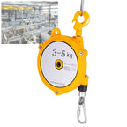 Self-Locking Spring Balancer with 1.5m Cable & Hook - Retractable Workshop Tool, 5-9kg Capacity, Ideal for Automotive Equipment & Multifunctional Use
