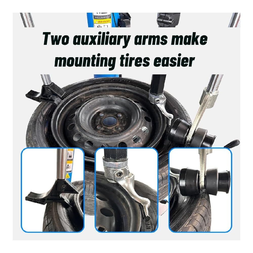 ME-T530Z 2.0HP Tire Changer with Bead Blaster Double Assist Arm & ME-B600 Wheel Balancer Machine Combo
