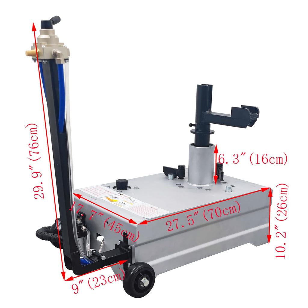 R22.5 Portable Pneumatic Truck Tire Changer Machine with Bead Breaker Cylinder Air-Powered for Semi-Truck Tractor & Trailer Wheels Professional Wheel Changing Equipment