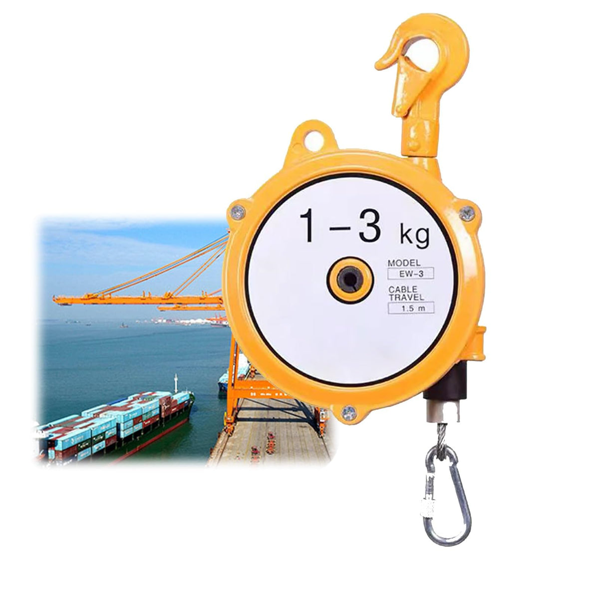 Load-Bearing Spring Balancer,Adjustable Spring Balancer Thick Steel Wire Rope Assembly Line Used for Hanging, Placing, Transporting and Dismantling Tools Etc.(22-30kg)