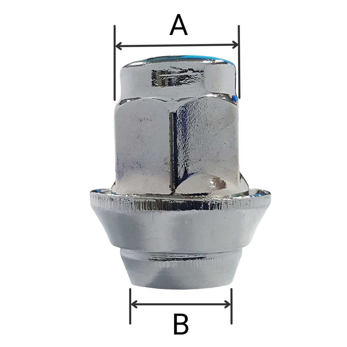 1x Wheel Nut M14 x 1.5 Taper Collar 60° SW 19 mm Compatible with Jaguar E-pace F-pace