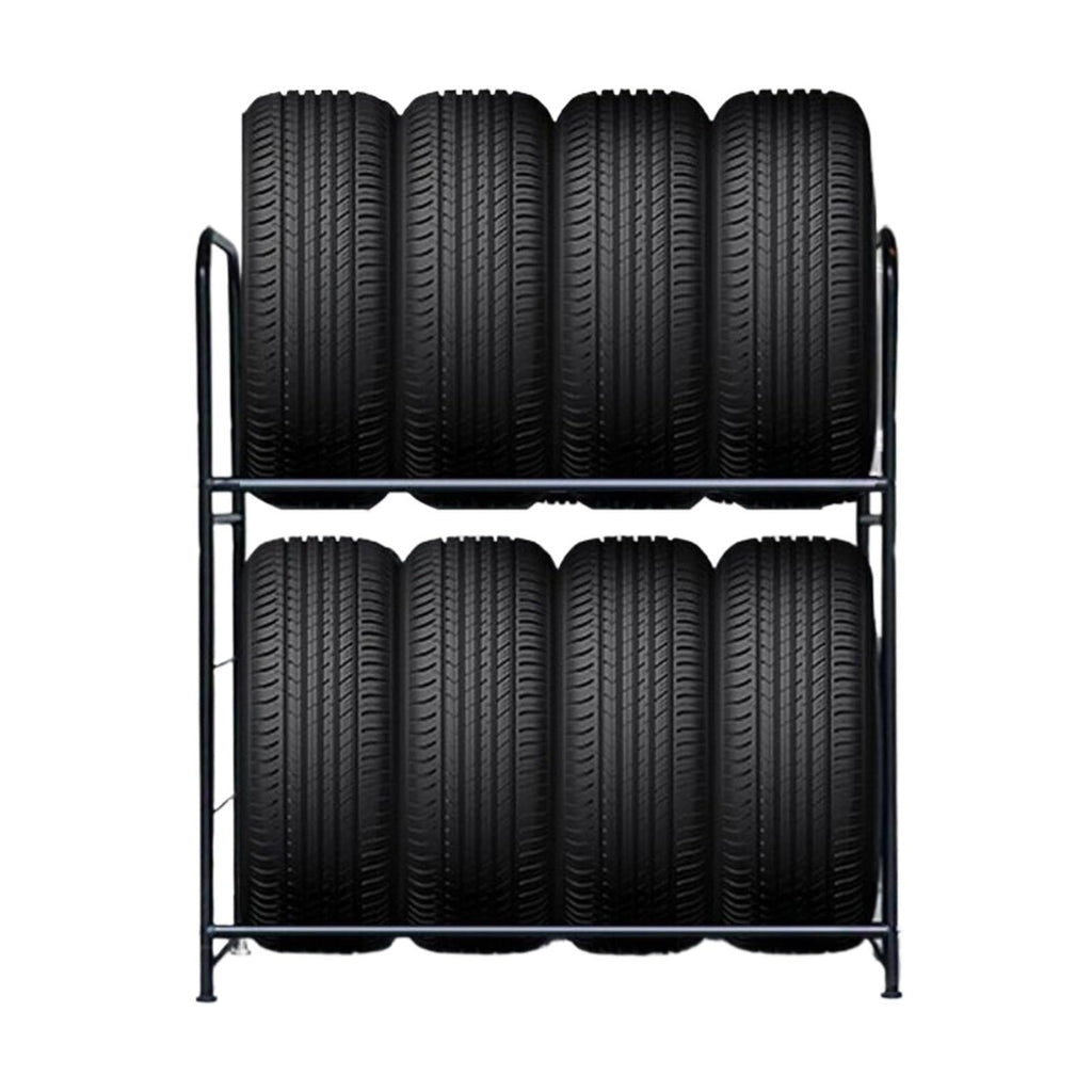Tire Rack, 112x 51 X 143cm Without Wheels Holds 8 Tire Storage Racks, Height Adjustable Storage Rack for Basement Workshop