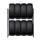 Tire Rack, 112x 51 X 143cm Without Wheels Holds 8 Tire Storage Racks, Height Adjustable Storage Rack for Basement Workshop