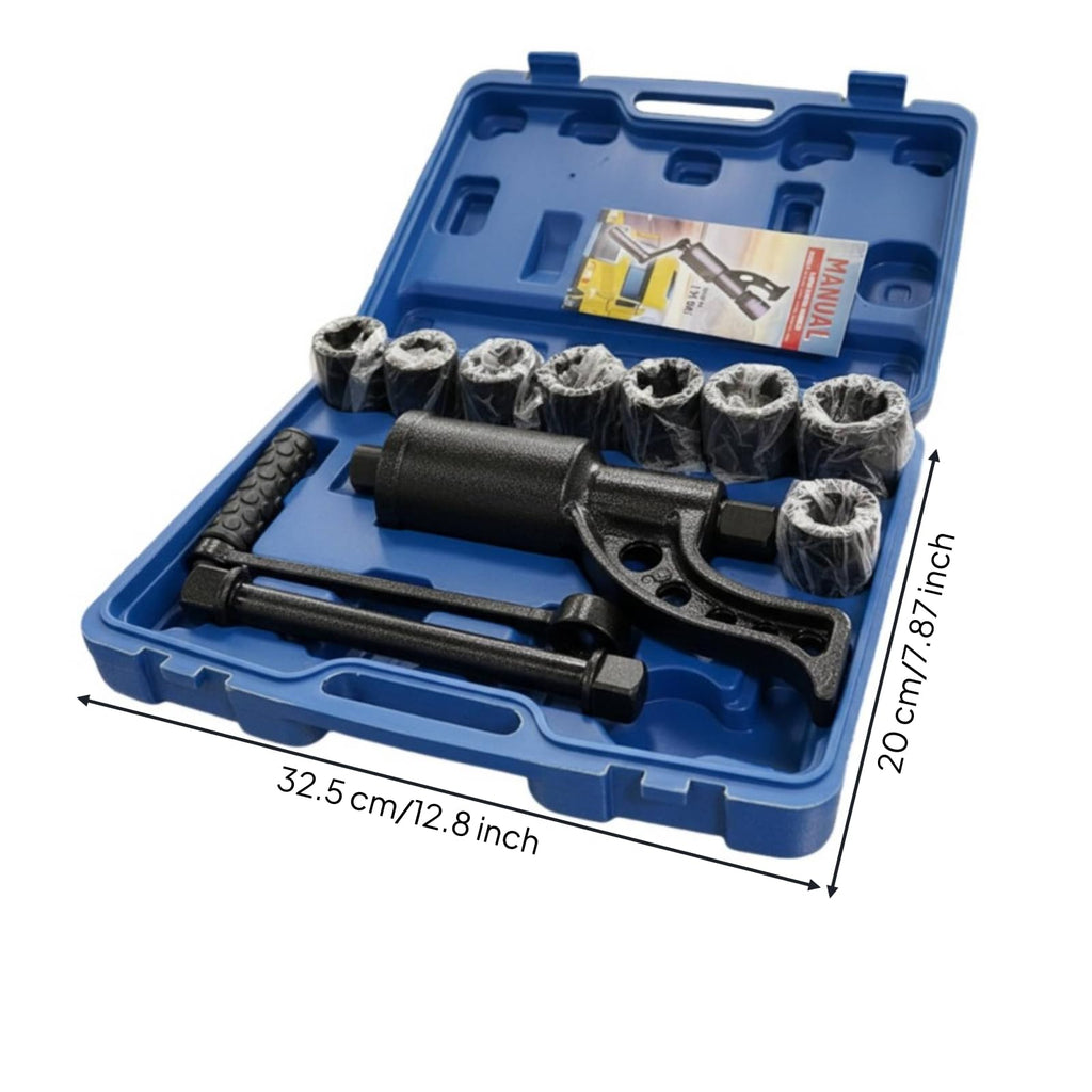 Manual Lug-Nut Multiplier Wrench Sturdy Heavy-Duty Truck Tire Wrench with Extension Components Alloy Steel Steel Labor Saving Lug Nut Remover Tool