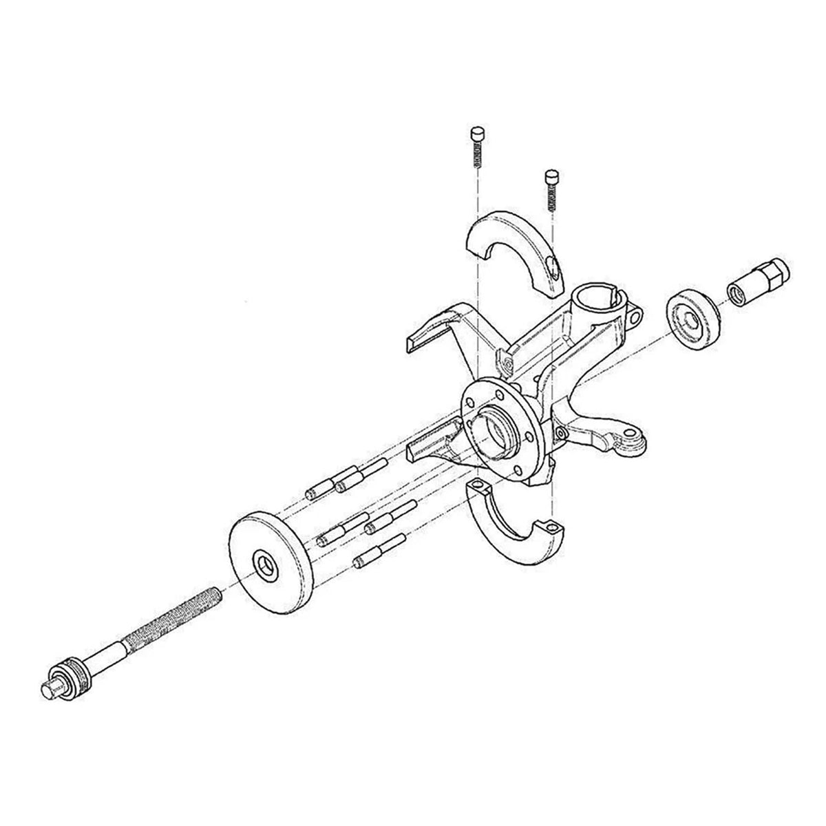72mm Car Front Wheel Dub Bearing Disassembly Tool Compatible with VＷ Bearing Disassembly Tool Wheel Hub Puller