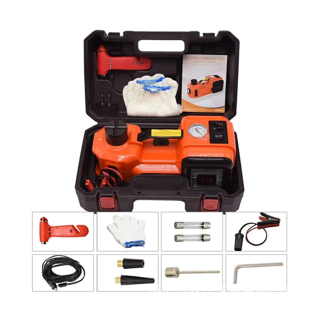 Floor Jack Car Electric Hydraulic Jack Kit 5Ton Automatic Lifting Jacks with Tire Inflator Pump Wheel Disassembly Farm Jack,