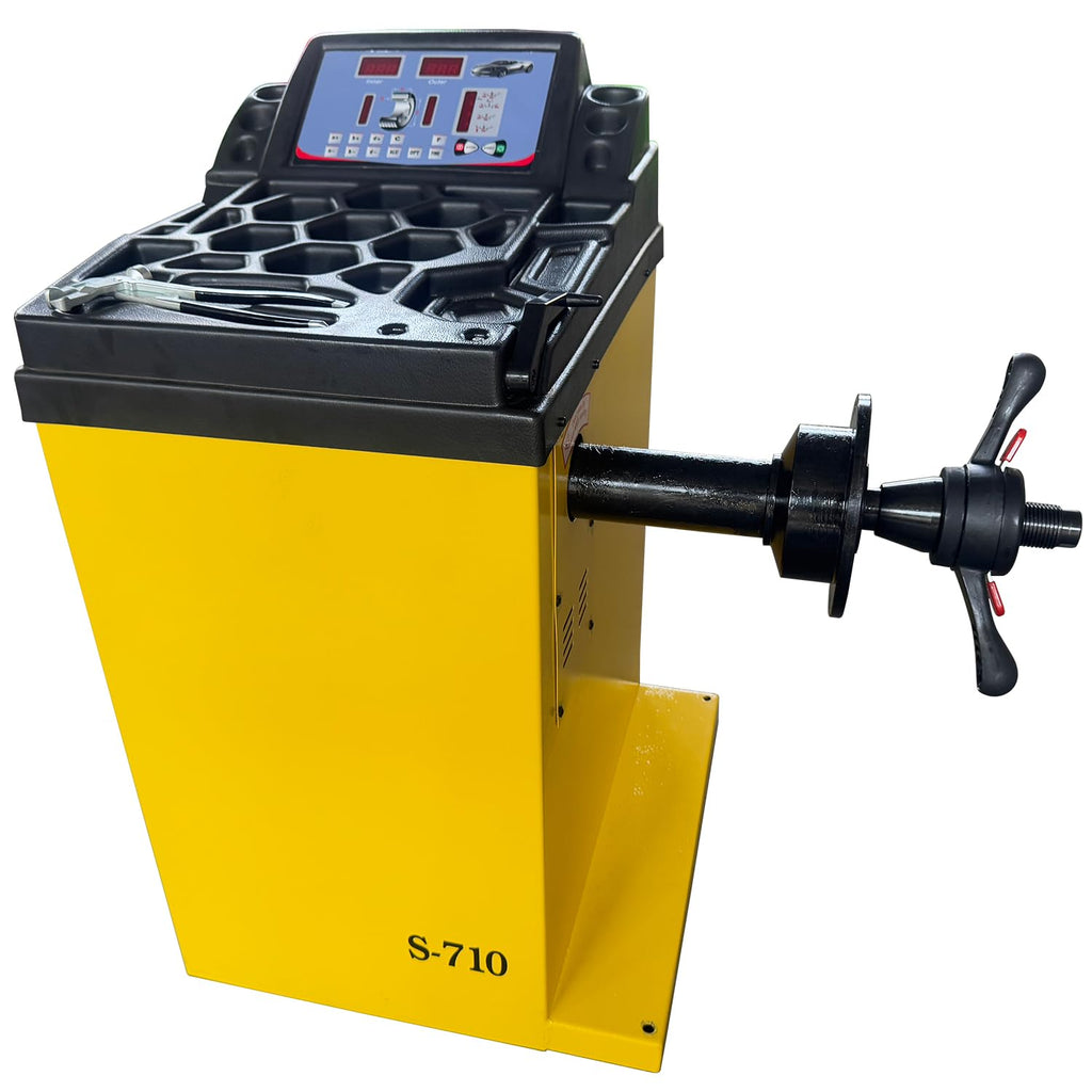 S-710 Tire Balancer - 110V 0.25kw | 12-24" Rim Professional Wheel Balancer for Tire Repair and Wheel Balancing Garage Shop Equipment w/ 1 Year Full Warranty