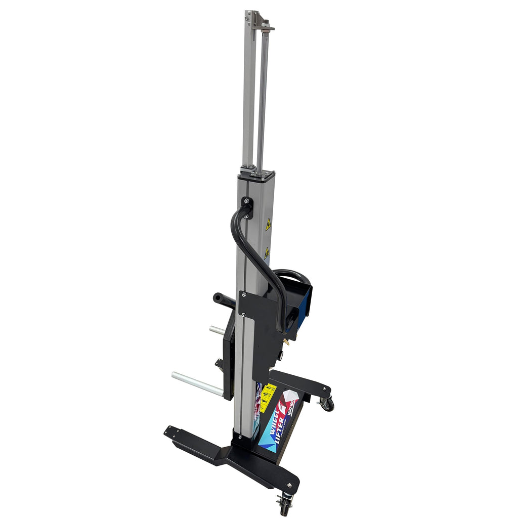 INTSUPERMAI Pneumatic Tire Wheel Lifter Dolly, 143.3LB Max Load Capacity, 3.9ft Lifting Height, Compressed Air Operated Tire Mounting Dismounting Hoist for Auto Repair Garage Tire Service Station