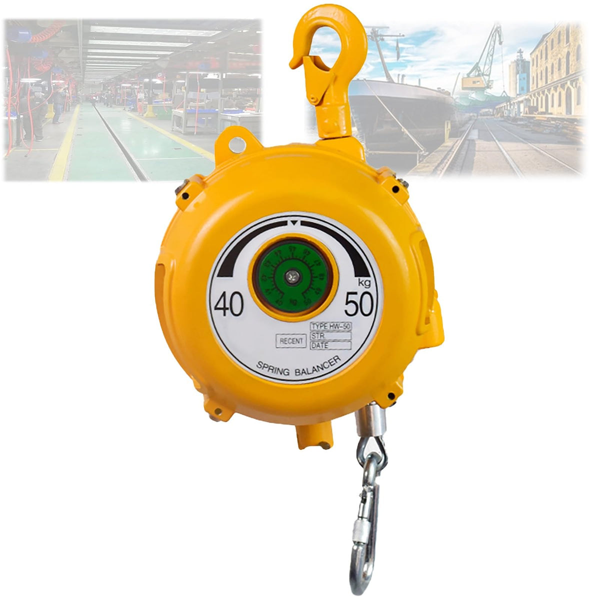 SPABOY Tower Type Spring Balancer, Heavy Duty Tool Balancer with Self-Locking Function, Iron Hanging Balancer,Hanging Holder 1.5 M Wire Rope, for Hanging Equipment Parts Welding Etc. (Size : 15-22kg)