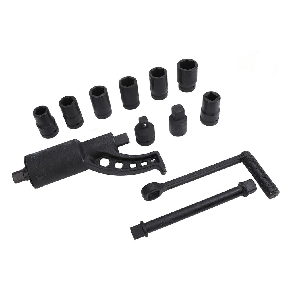 Heavy Duty Torque Multiplier Wrench Set with 9 Sockets, Labor Saving Alloy Steel 1 Inch Lug Nut Remover Wrench for Big Trucks, Producing 4800 NM Torque Output