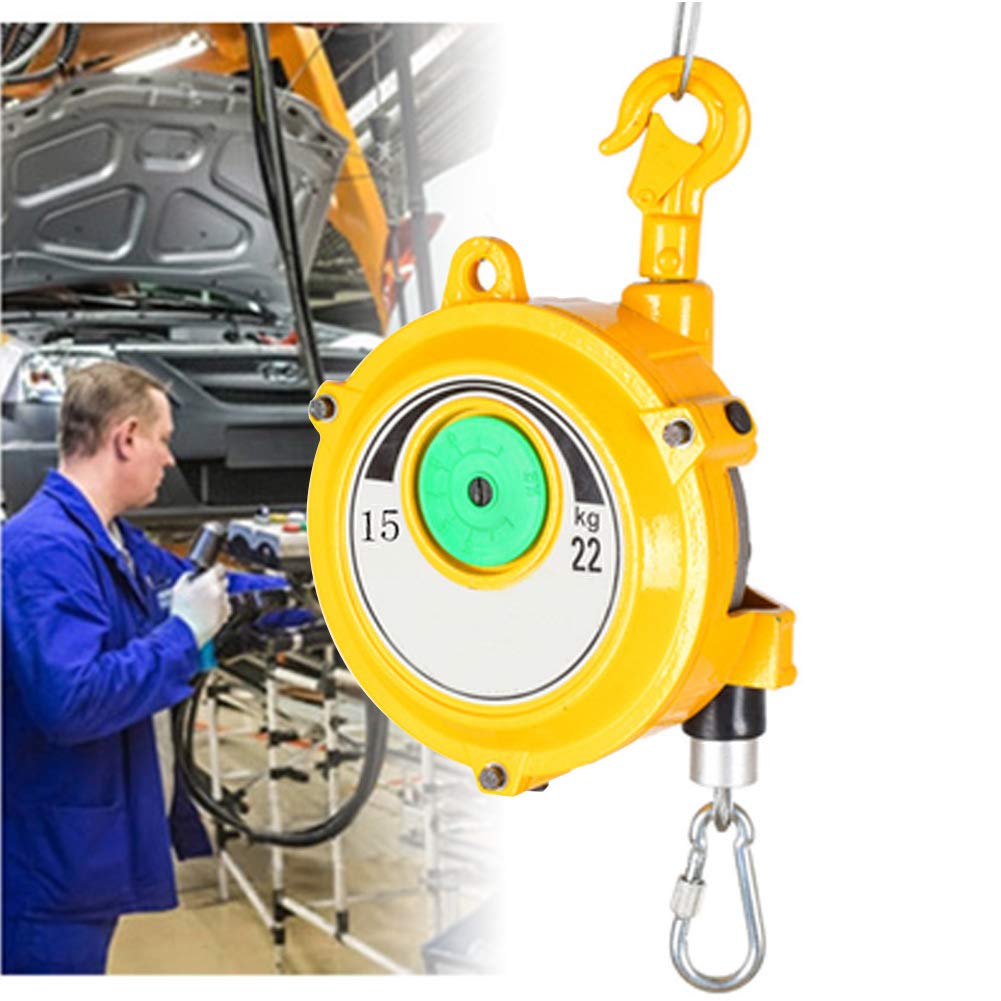 Spring Balancer Tool, Spring Balancer Retractable, Self-Locking Tool Balancer with Wire Rope for Assembly-Line, Easy to Adjust Tension, Industrial Grade Hand Tool,15 to 22kg