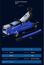 Horizontal Hydraulic Jack 2t Car Jack Car with On-Board Hydraulic Jack 2t Tire Changing Tool