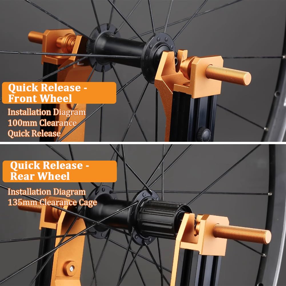 Professional Bicycle Wheel Balancer, Road Bike Wheel Set, Suitable for 14-29 Inch Wheels, Adjustable and Foldable Portable Wheel Balancer