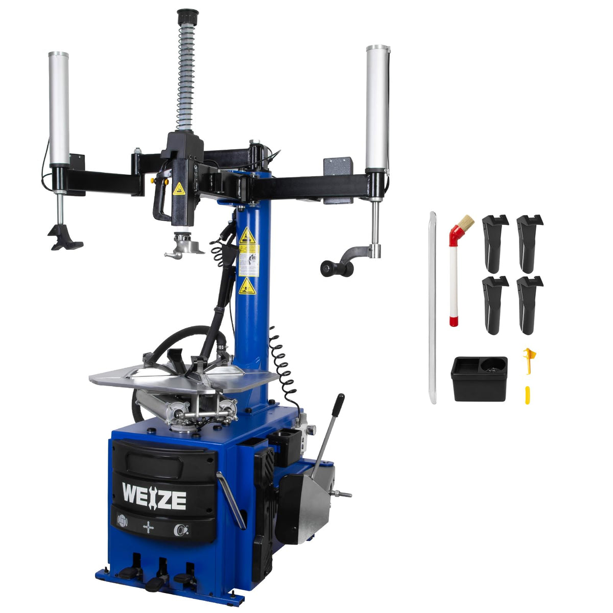 WEIZE 2 HP Tire Changer Automatic Wheel Changers Rim Clamp Assist with 2 Arms Repair Helpers Equipments, for Car, Garage, ATV,Heavy Duty Vehicle