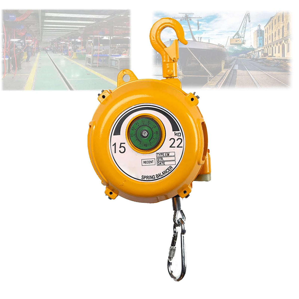 SPABOY Tower Type Spring Balancer, Heavy Duty Tool Balancer with Self-Locking Function, Iron Hanging Balancer,Hanging Holder 1.5 M Wire Rope, for Hanging Equipment Parts Welding Etc. (Size : 15-22kg)