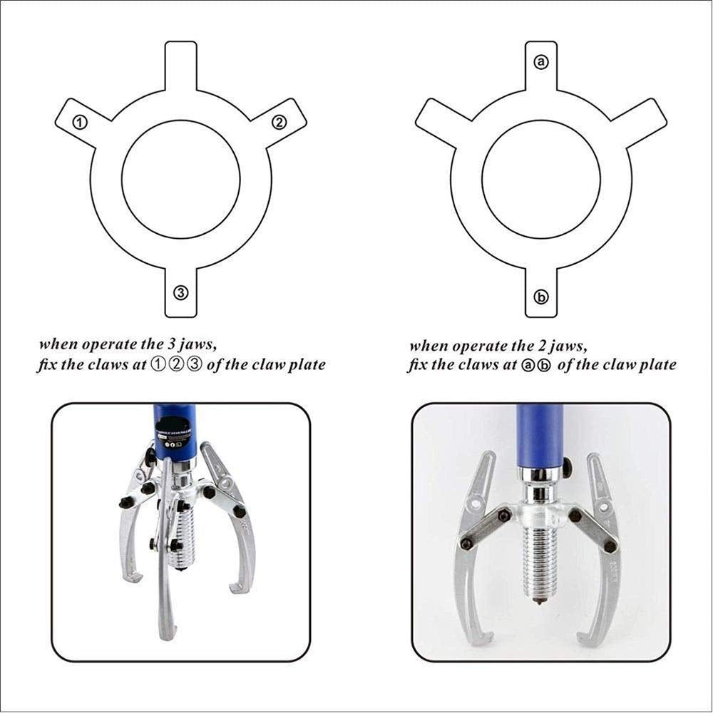 Hydraulic Crimping, YL-20Ton Hydraulic Gear Puller Adjustable 3 Jaws Wheel Bearing Pulling Separator 3 In 1 Pump Wheel Bearing