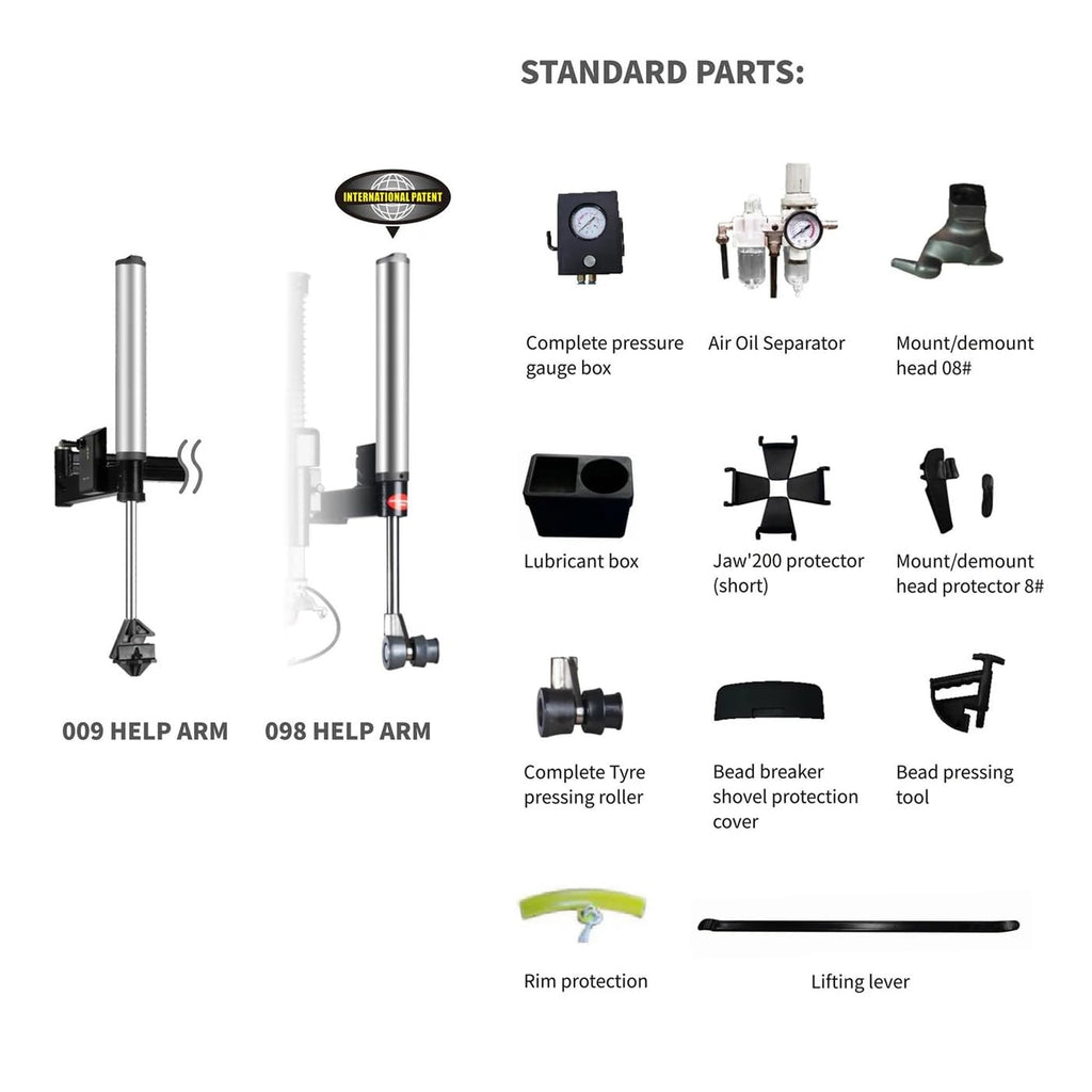 THA-28 Semi-Automatic Swing Arm 009+098 Help Arms Tire Changer