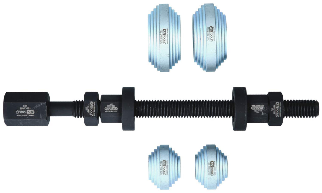 KS Tools 150.2460 Radlagerwerkzeug-Satz Ø24–72mm 9-TLG. Universal Wheel Bearing Tool Set, Diameter 24-72 mm, 9 Pieces, Multicoloured
