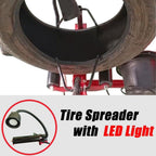 KATOOL Mini Tire Changer Machine Manual Tire Spreader Portable Tire Changer with Stand Adjustable LED Light Tire Spreader for Shop Home Garage