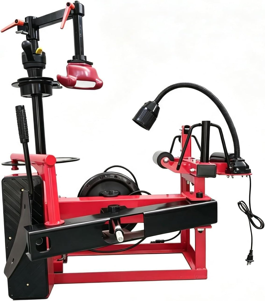 KATOOL Mini Tire Changer Machine Manual Tire Spreader Portable Tire Changer with Stand Adjustable LED Light Tire Spreader for Shop Home Garage