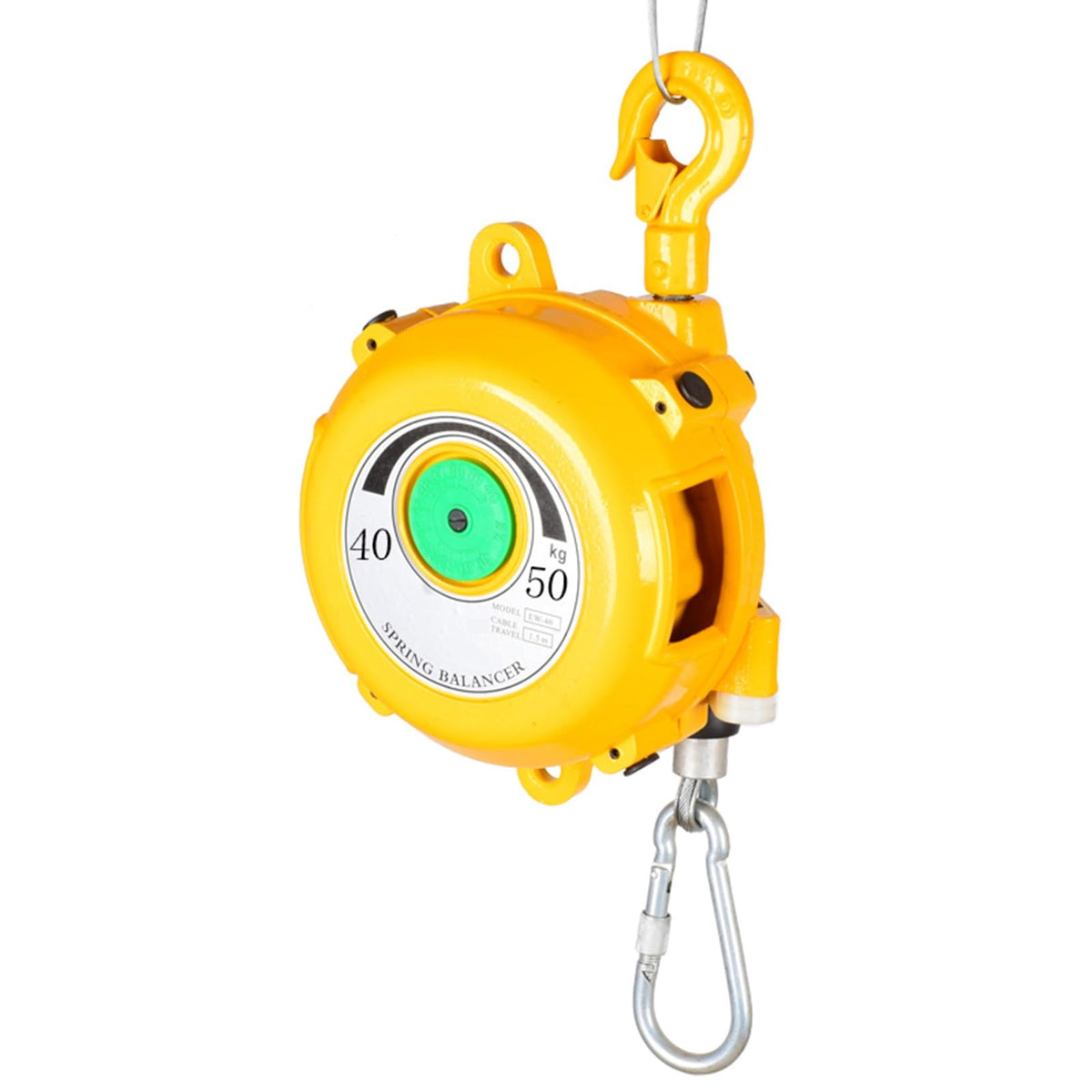 Retractable Spring Balancer Tool with Hook & Wire Rope - 5-9kg Capacity, Ideal for Workshop & Automotive Equipment Suspension Support