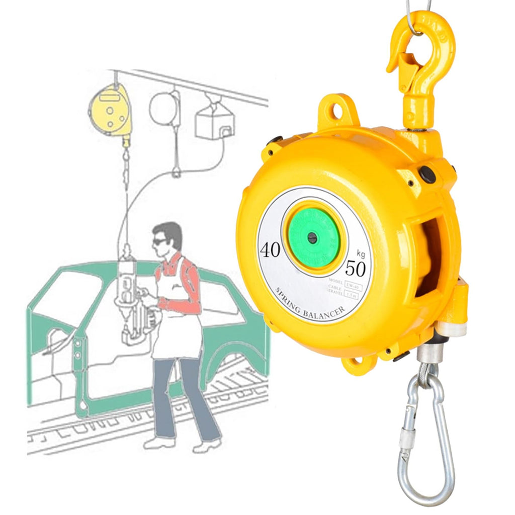 Spring Balancer Retractable Tool, Multi-Function Spring Balancer, Adjustable Tension, Spring Balancer with Self-Locking Function, for Hang, Carry and Remove Tools,40-50kg
